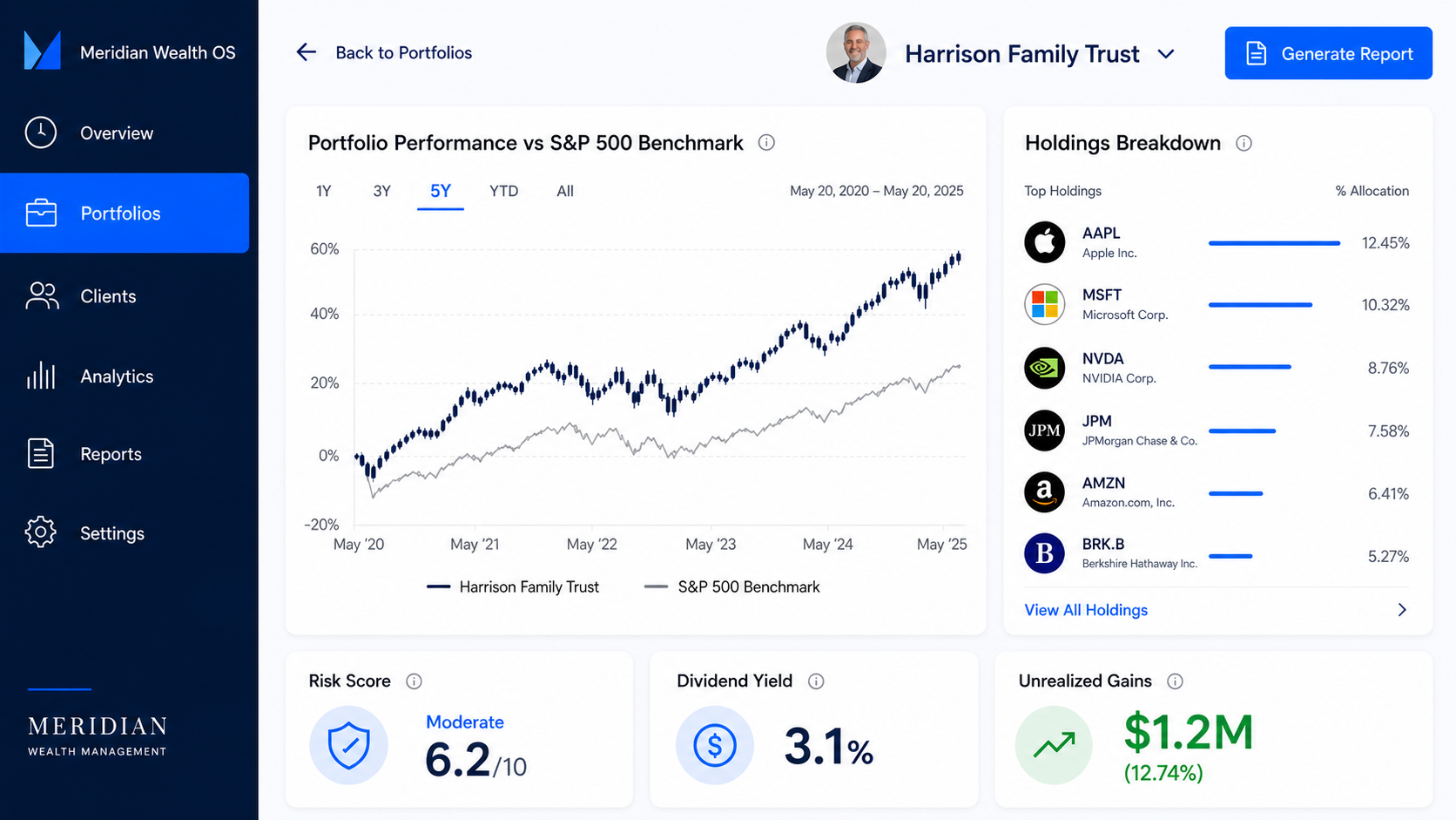Meridian Wealth OS screenshot 2